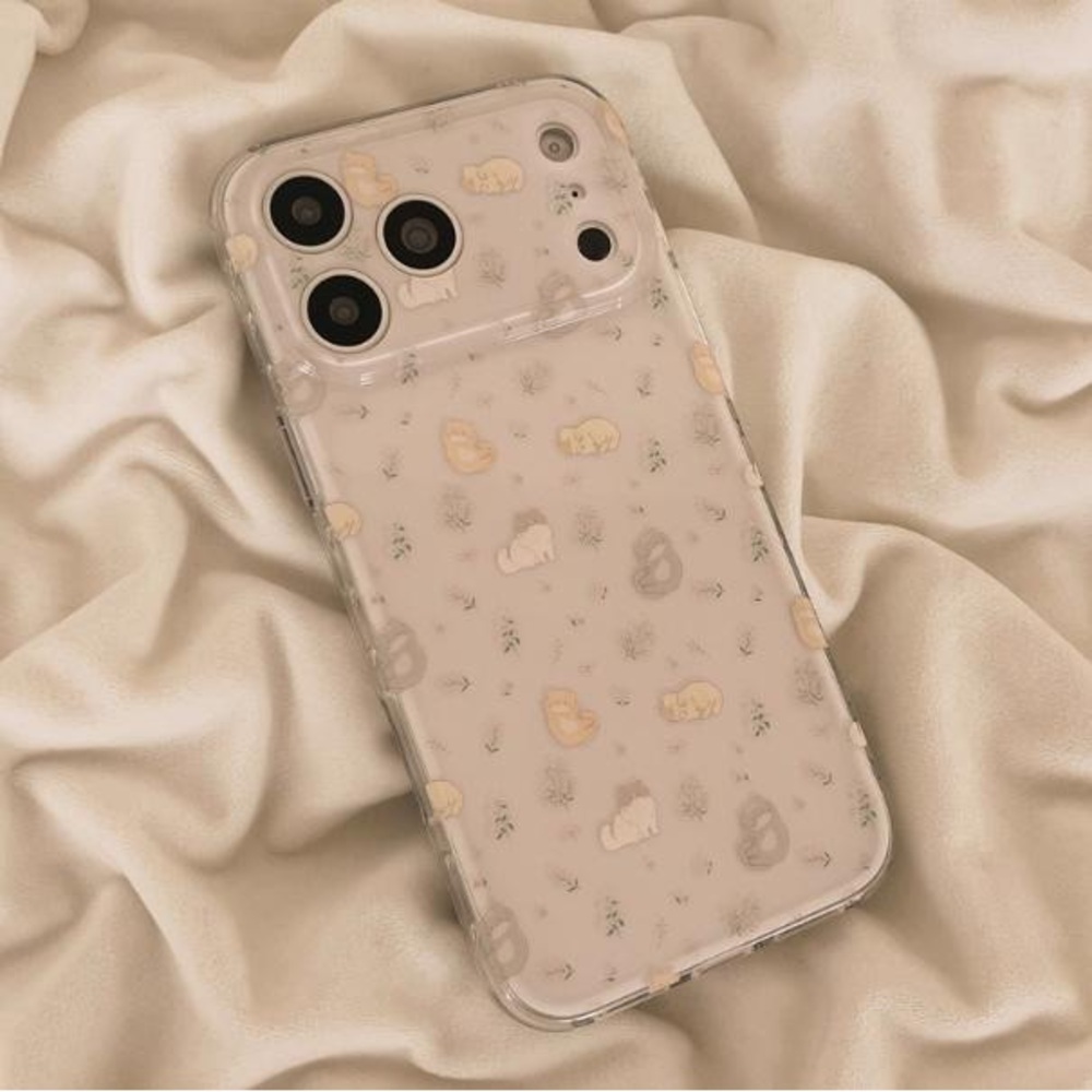 Apple Beige Animal Pattern Phone Case